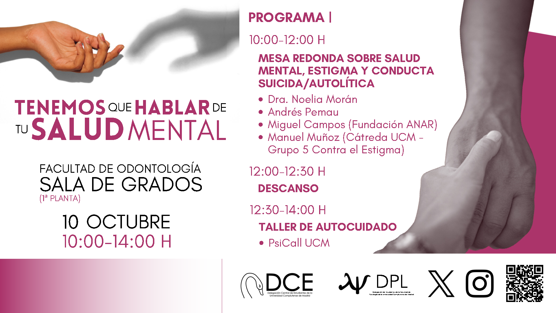 10 de octubre. Jornada sobre salud mental. Facultad de Odontología